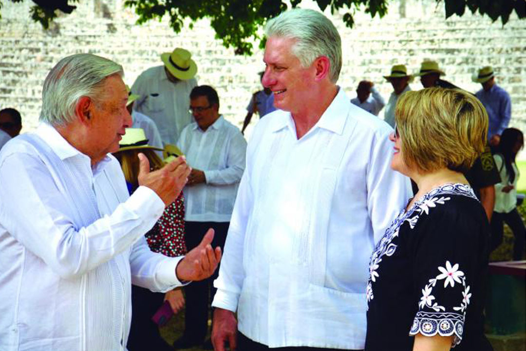 Miguel Diaz-Canel Bermúdez y Luis Manuel López Obrador