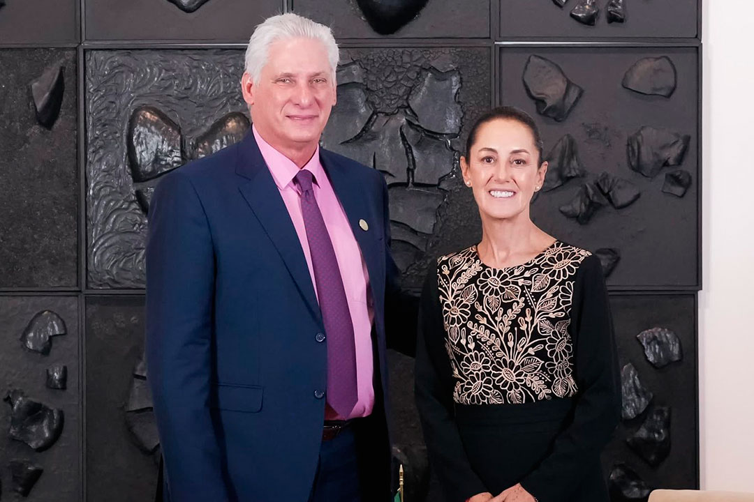 Presidentes de Cuba, Miguel Díaz-Canel, y de México, Claudia Sheinbaum.