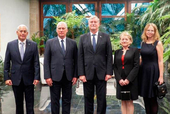 Presidente cubano, Miguel Díaz-Canel, recibió a Zdenek Kubánek, de la República Checa.