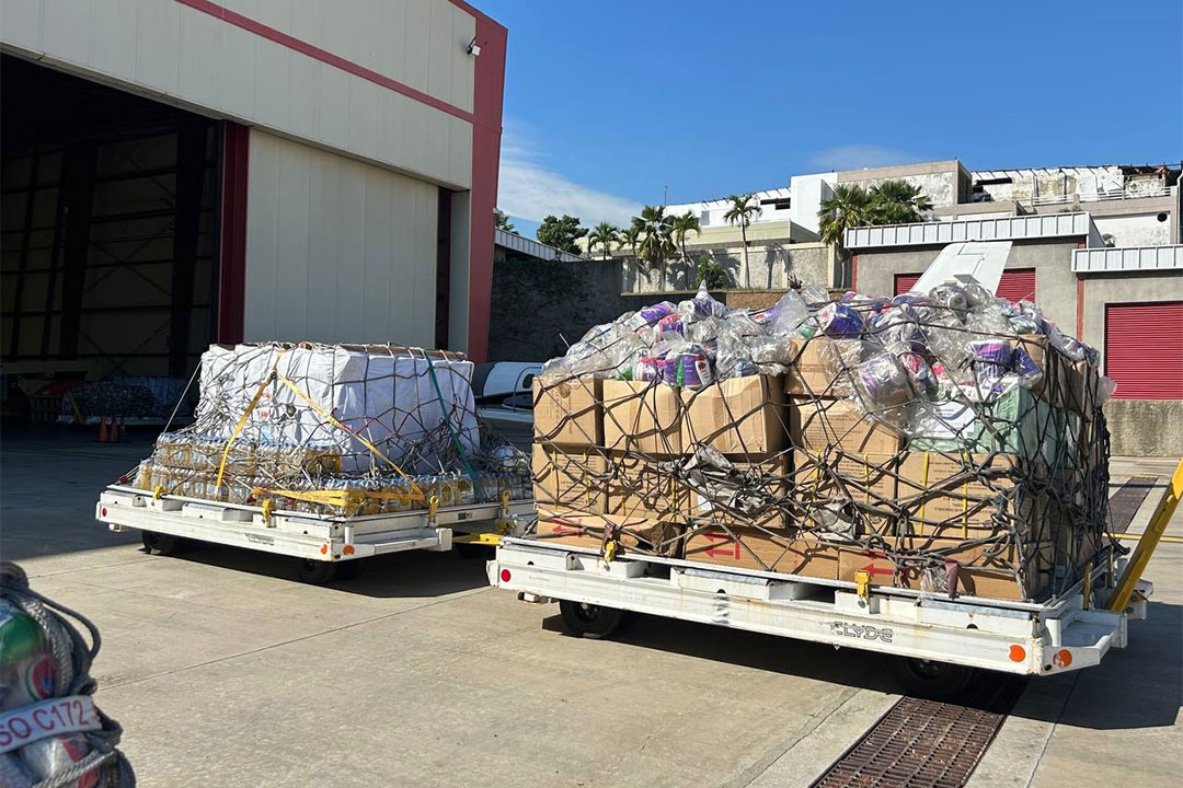 Cargamento de ayuda de Venezuela.