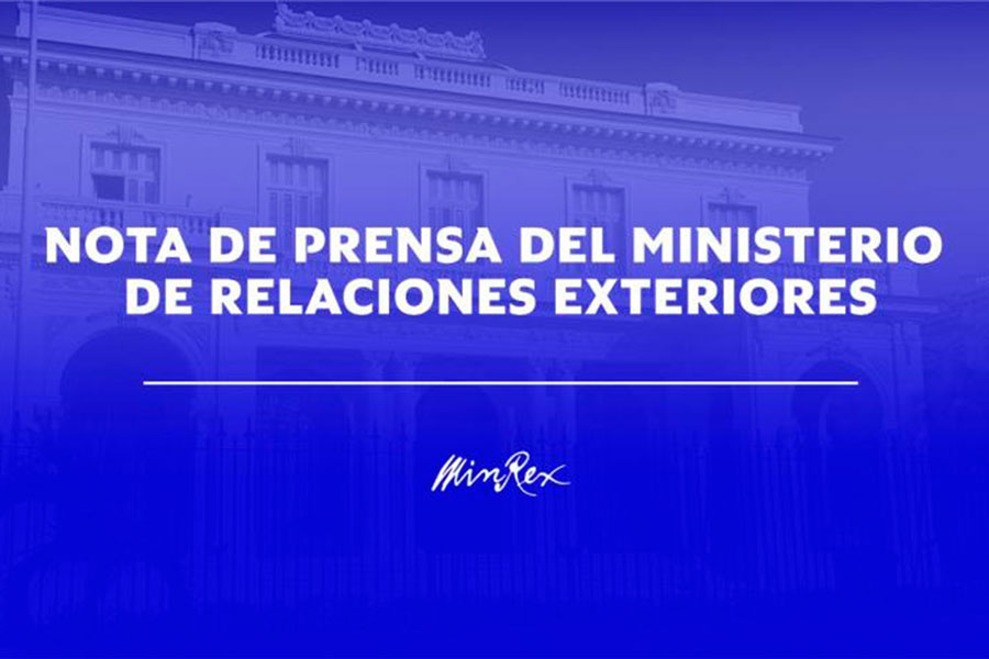 Nota de prensa del Minrex de Cuba.