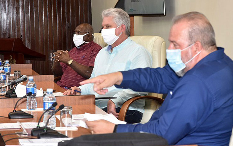 Presidente, Miguel Díaz-Canel; primer ministro, Manuel Marrero, y vicepresidente, Salvador Valdés.