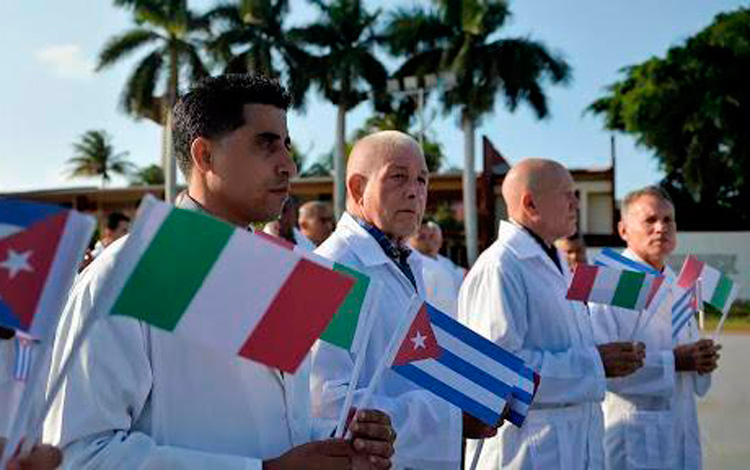 Brigada Médica Cubana en Lombardía