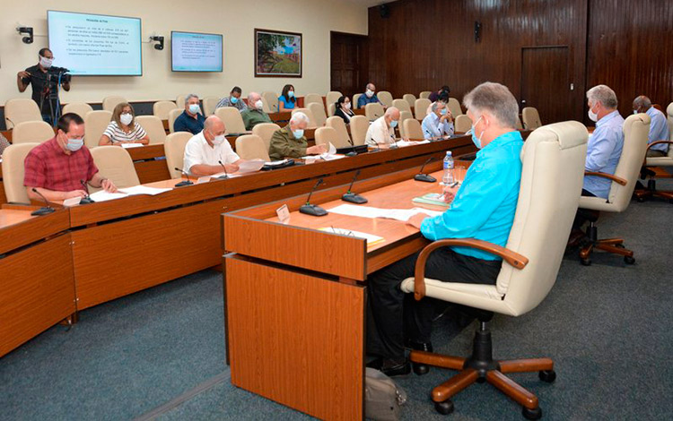 Reunión de análisis de la COVID-19 en Cuba, encabezada por el presidente, Miguel Díaz-Canel el 11 de septiembre de 2020..