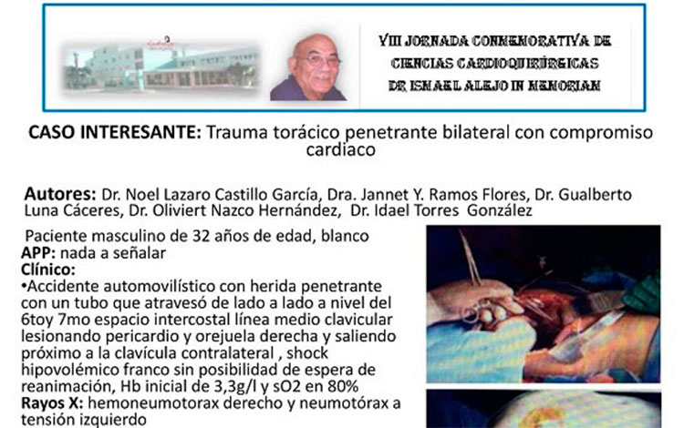 Caso atendido por el Cardiocentro Ernesto Che Guevara, de Villa Clara.