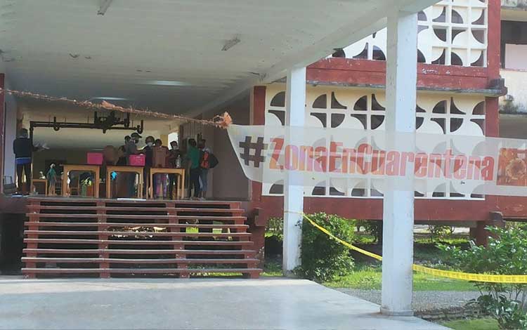 Área en cuarentena en al Universidad de Ciencias Médicas de Villa Clara.