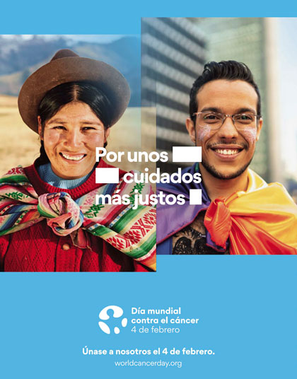 Cartel del Dí­a mundial de lucha contra el cáncer en 2022.