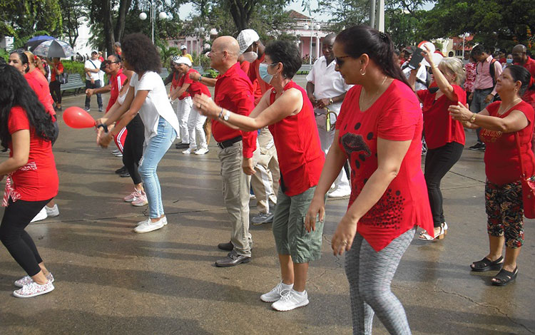 Actividad deportiva en el Dí­a Mundial del Corazón.