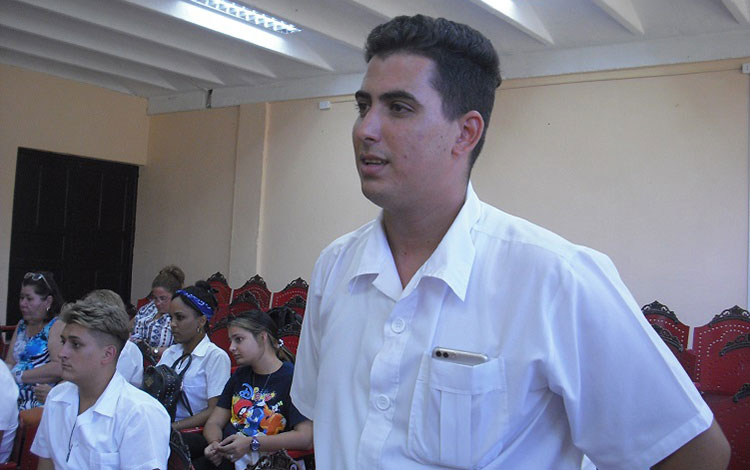 Ernesto Betancourt, presidente de la FEU en la Universidad de Ciencias Médicas de Villa Clara.