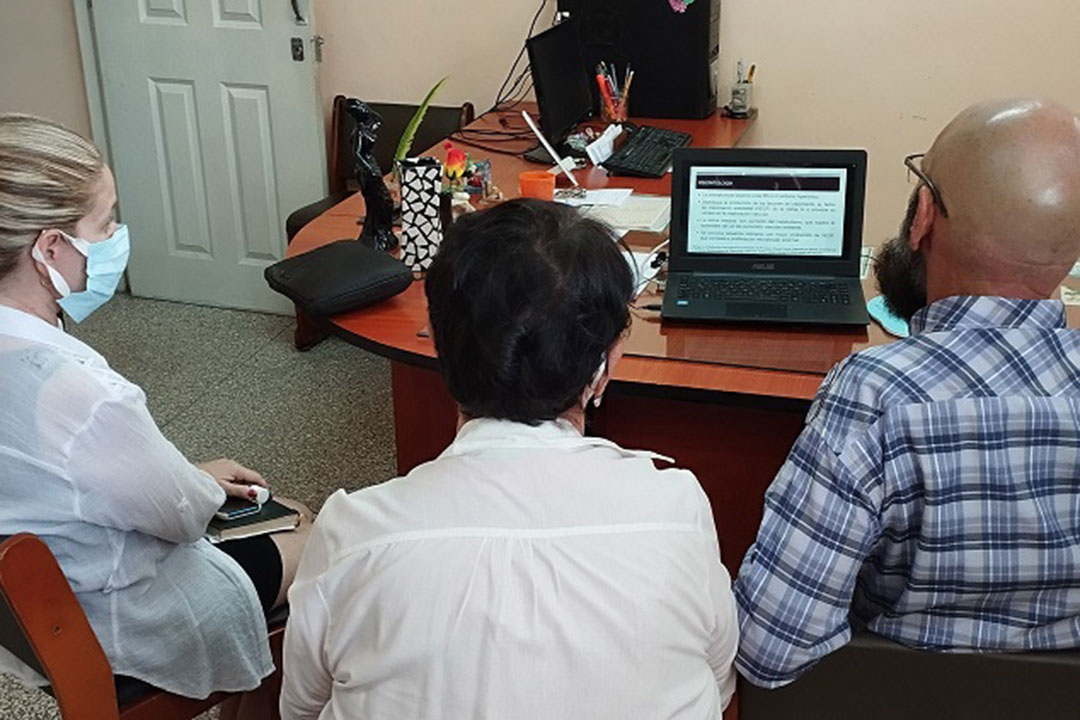 Moderadores y participación virtual en la I Taller Nacional de Retinopatía de la Prematuridad.