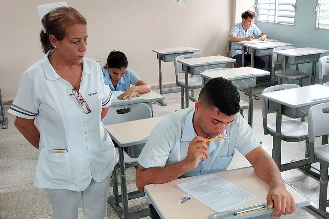 Aula de la carrera de Enfermería, en la Universidad de Ciencias Médicas de Villa Clara.