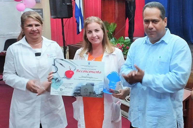 Reconocimiento al departamento de hematología.