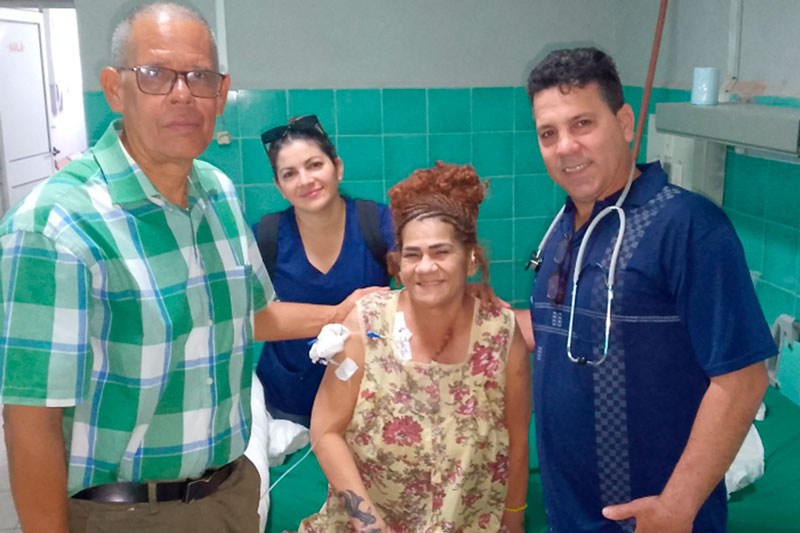 Paciente cienfueguera operada de cáncer de esófago.