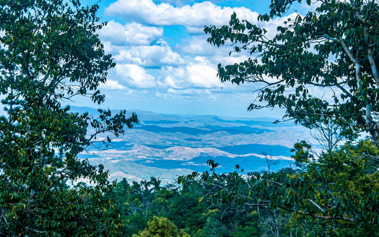 Paisaje de Arroyo Bermejo, comunidad montañosa en el Escambray, provincia de Villa Clara, Cuba.