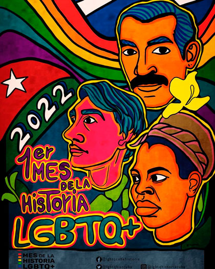 Cartel oficial de la jornada LGTBQ+ en Cuba en 2022.